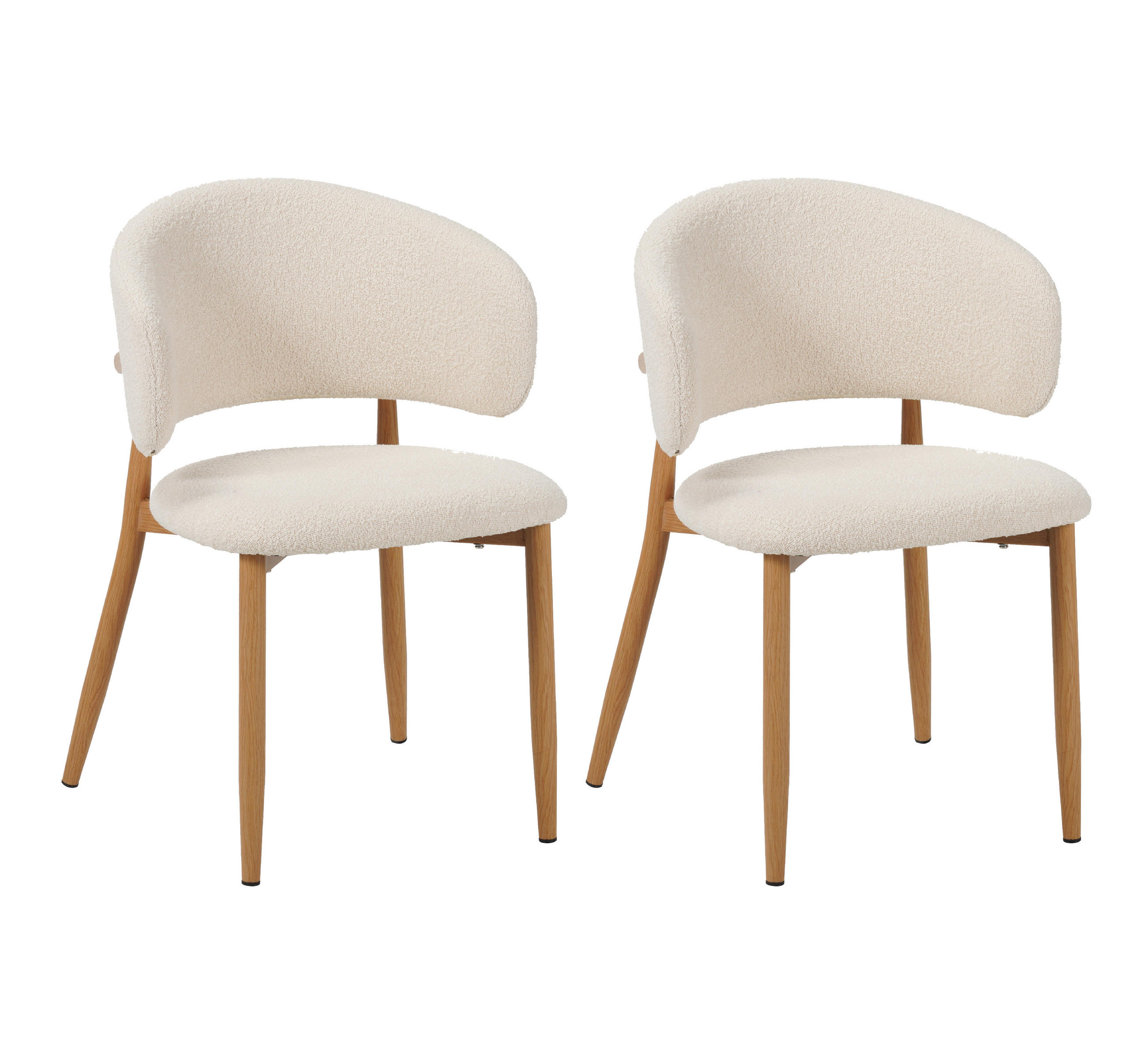 Livetastic Stuhl-Set Yuka Eiche Elfenbein 54x79x54 cm