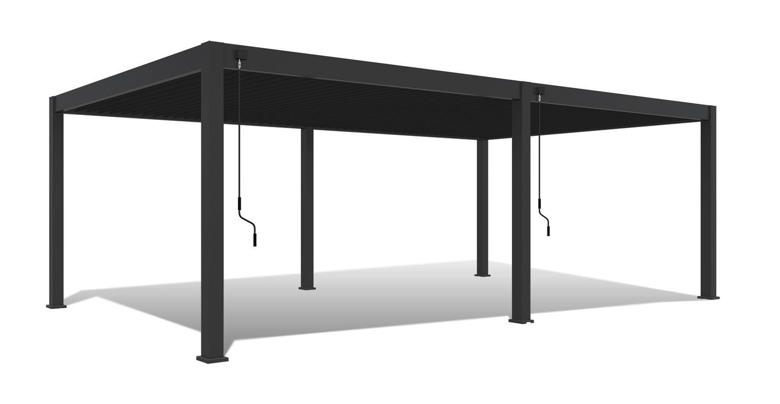PERGOLA 800/255/400 cm Aluminium  - Anthrazit, Basics, Metall (800/255/400cm) - Gardenson