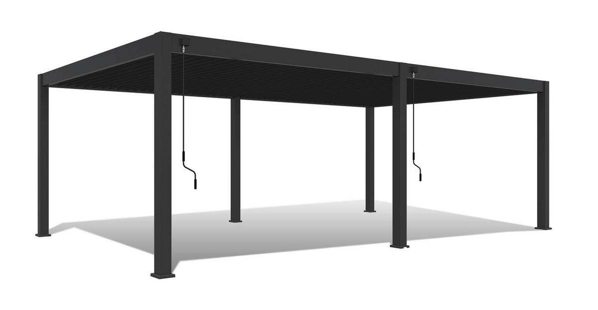 PERGOLA 800/255/400 cm Aluminium  - Anthrazit, Basics, Metall (800/255/400cm) - Gardenson