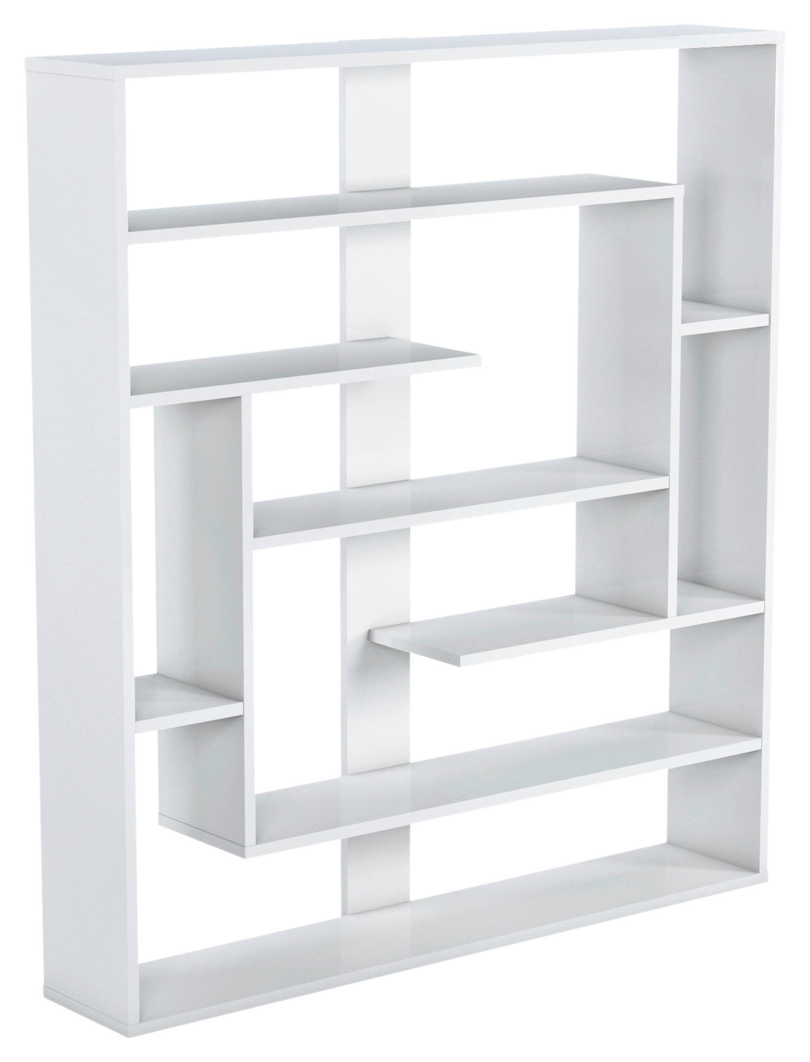 REGÁL, bílá, 114/132/22 cm - bílá, Design, kompozitní dřevo (114/132/22cm) - Livetastic