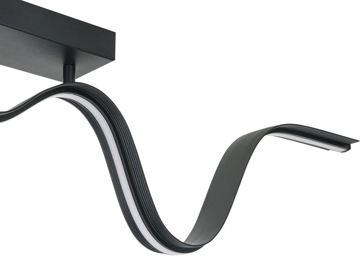 DECKENLEUCHTE 100/8/20,5 cm   - Schwarz, Trend, Kunststoff/Metall (100/8/20,5cm) - Collet's Monde