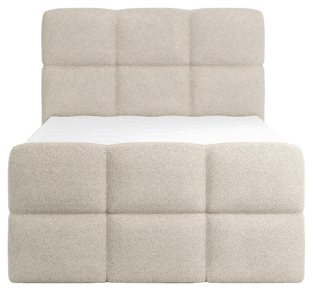 BOXBETT 120/200 cm  in Beige  - Beige/Schwarz, Design, Holzwerkstoff/Kunststoff (120/200cm) - Xora