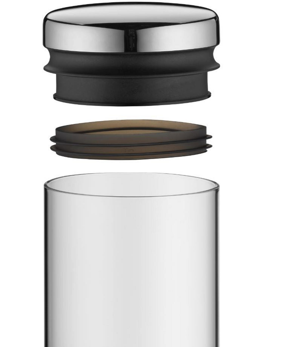 VORRATSGLAS 1,5 L  - Klar/Edelstahlfarben, Basics, Glas/Metall (1,5l) - WMF