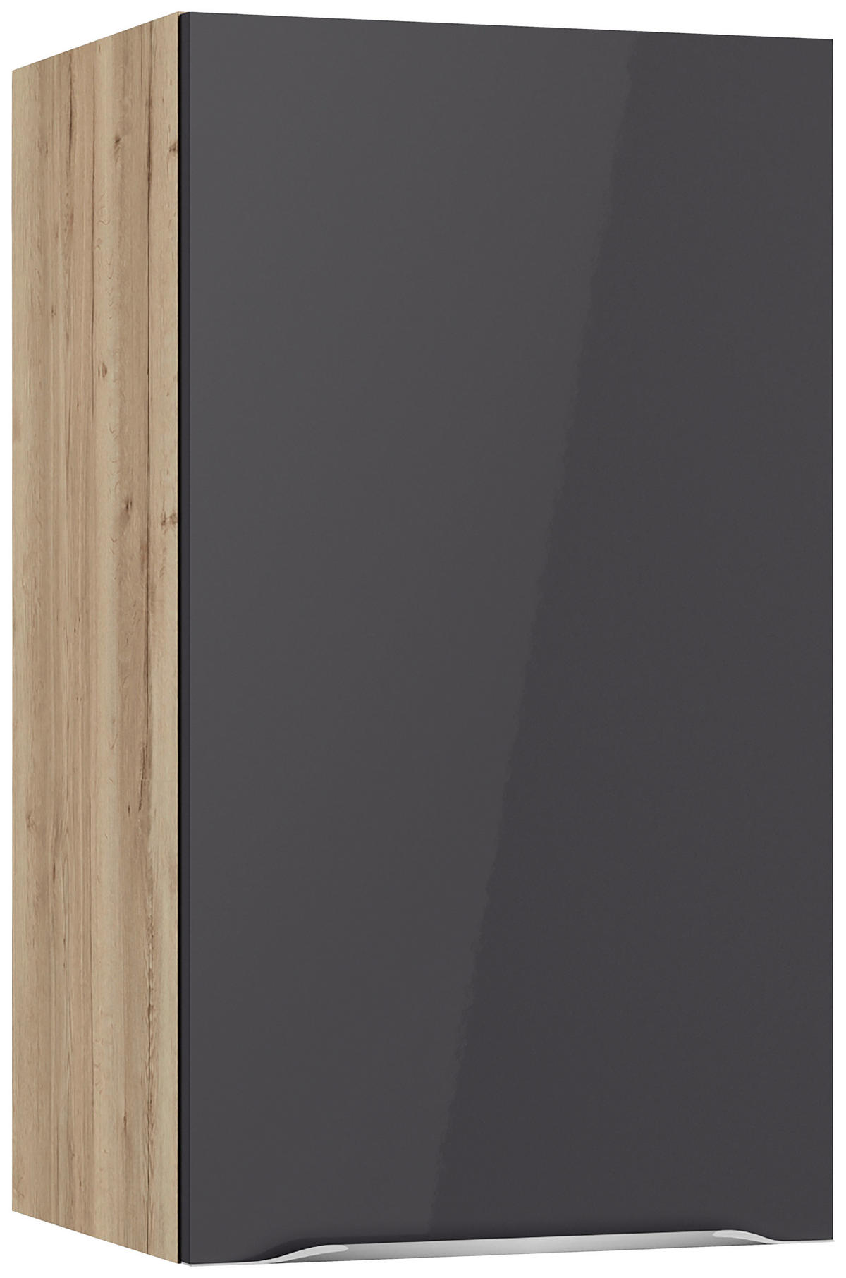 KÜCHENBLOCK 270 cm   in Anthrazit, Eichefarben  - Edelstahlfarben/Eichefarben, Basics, Holzwerkstoff/Metall (270cm) - Optifit