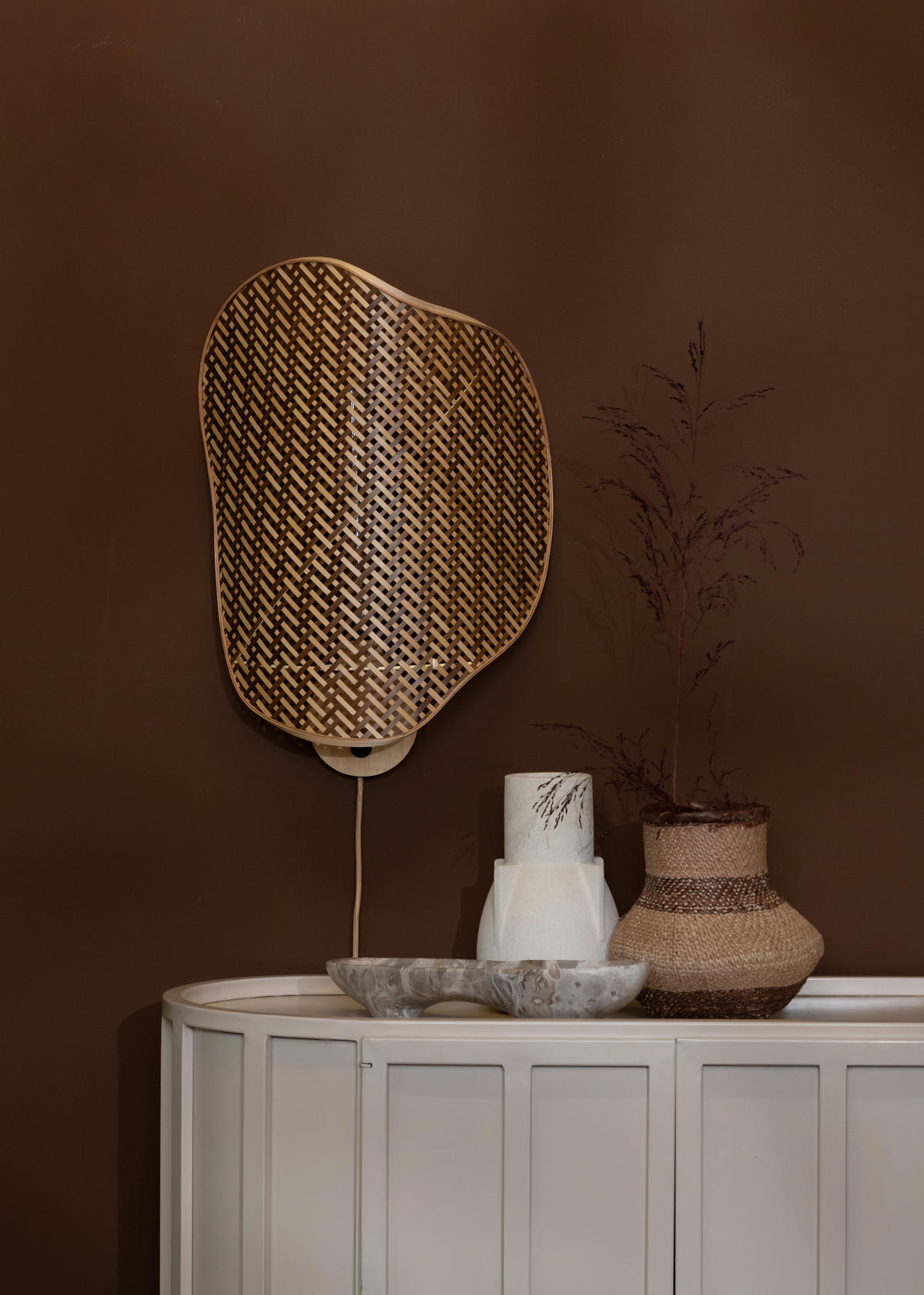 WANDLEUCHTE - Naturfarben/Braun, Basics, Naturmaterialien (40/10/50cm) - Good & Mojo