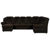 WOHNLANDSCHAFT in Chenille Braun  - Schwarz/Braun, Konventionell, Kunststoff/Textil (165/333/216cm) - Livetastic