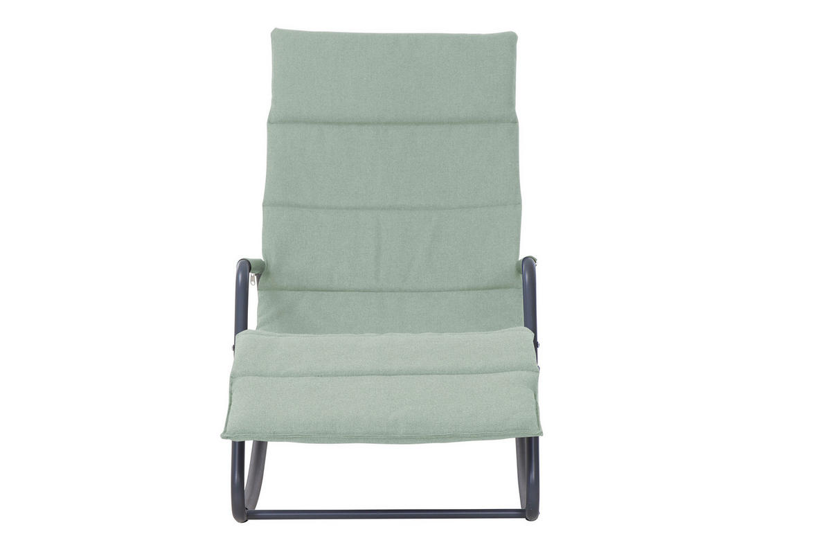 GARTEN-RELAXLIEGE 57/81/143 cm  - Grün, KONVENTIONELL, Kunststoff/Textil (57/81/143cm) - Siena Garden