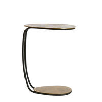 BEISTELLTISCH 43/27/53 cm MARSH Bronzefarben oval  - Bronzefarben, Trend, Metall (43/27/53cm) - Light & Living