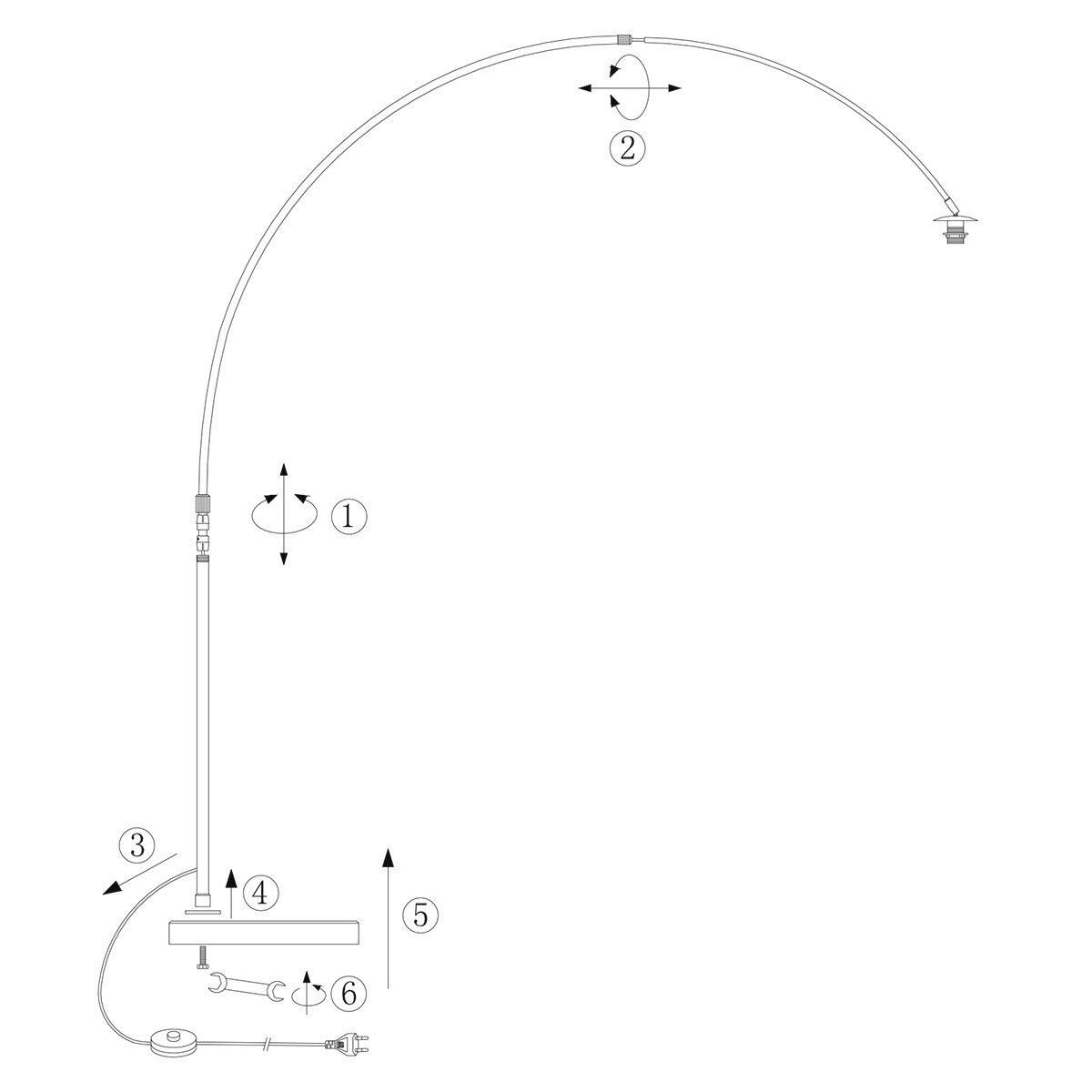 STEHLEUCHTE SPARKELD LIGHT 50/240/230 cm Modern  - Beige/Creme, Trend, Naturmaterialien/Metall (50/240/230cm)