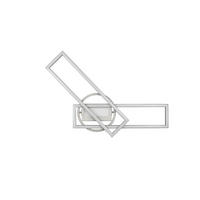 LED-DECKENLEUCHTE Twister 90/24,5/8,5 cm   - Nickelfarben, Basics, Metall (90/24,5/8,5cm)