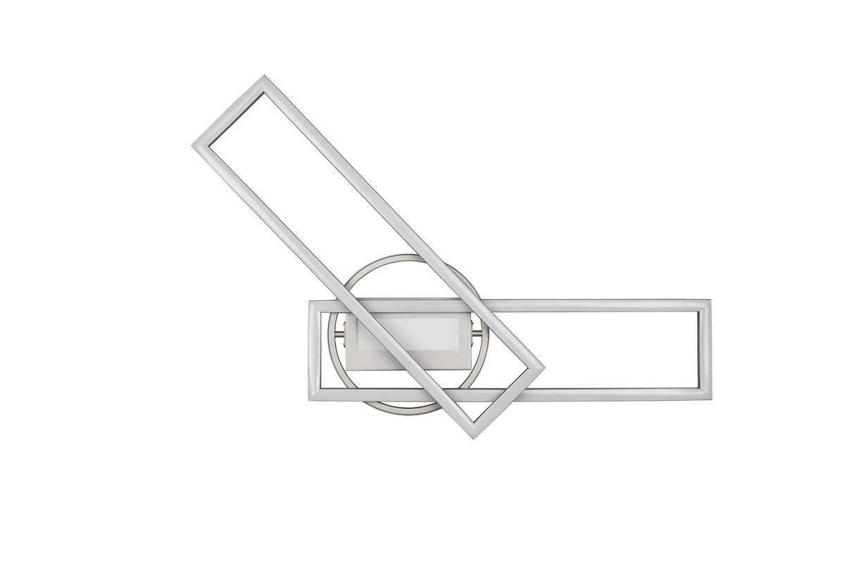 LED-DECKENLEUCHTE Twister 90/24,5/8,5 cm   - Nickelfarben, Basics, Metall (90/24,5/8,5cm)