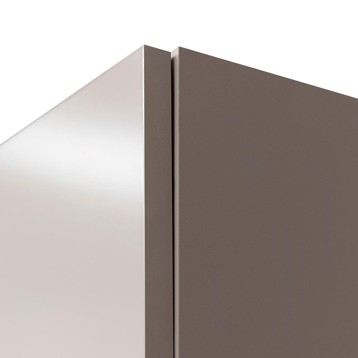 DREHTÜRENSCHRANK  in Kaschmir  - Kaschmir/Schwarz, MODERN, Holzwerkstoff/Metall (134/211/55cm) - MID.YOU