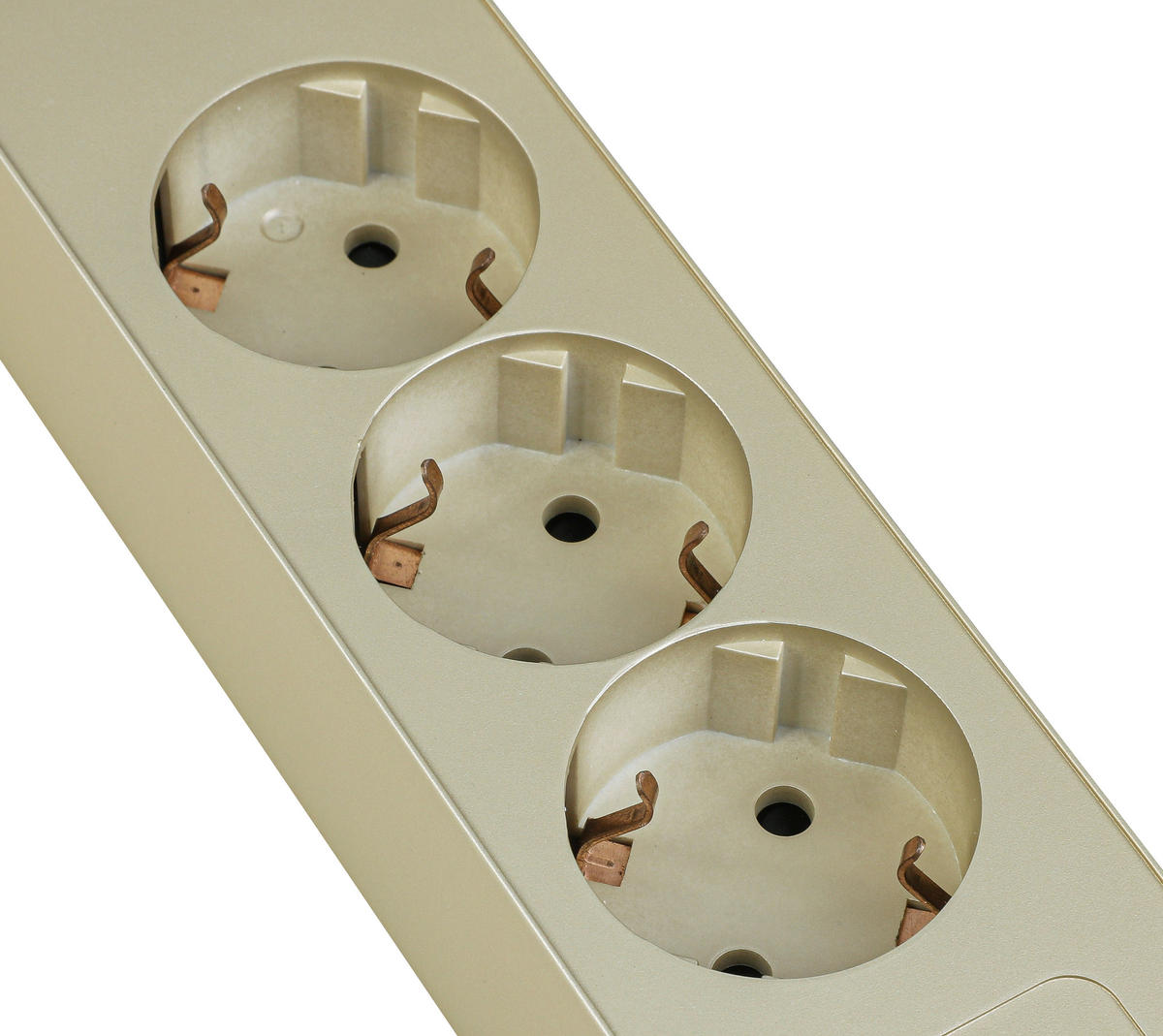 STECKDOSENLEISTE - Goldfarben, Basics, Kunststoff/Metall (24/5,5/4cm) - Mican