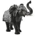 DEKOELEFANT - Dunkelgrau/Silberfarben, Basics, Kunststoff (31/19/12,5cm) - Ambia Home