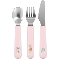 KINDERBESTECK Mio 3-teilig  - Hellrosa, Basics, Kunststoff/Metall (12cm) - Mepal