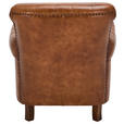 SESSEL in Echtleder Braun  - Braun, LIFESTYLE, Leder/Holz (84/88/83cm) - Landscape