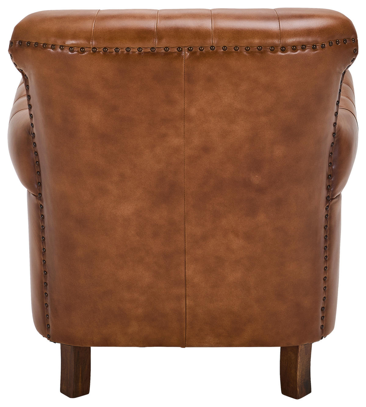 SESSEL in Echtleder Braun  - Braun, LIFESTYLE, Leder/Holz (84/88/83cm) - Landscape