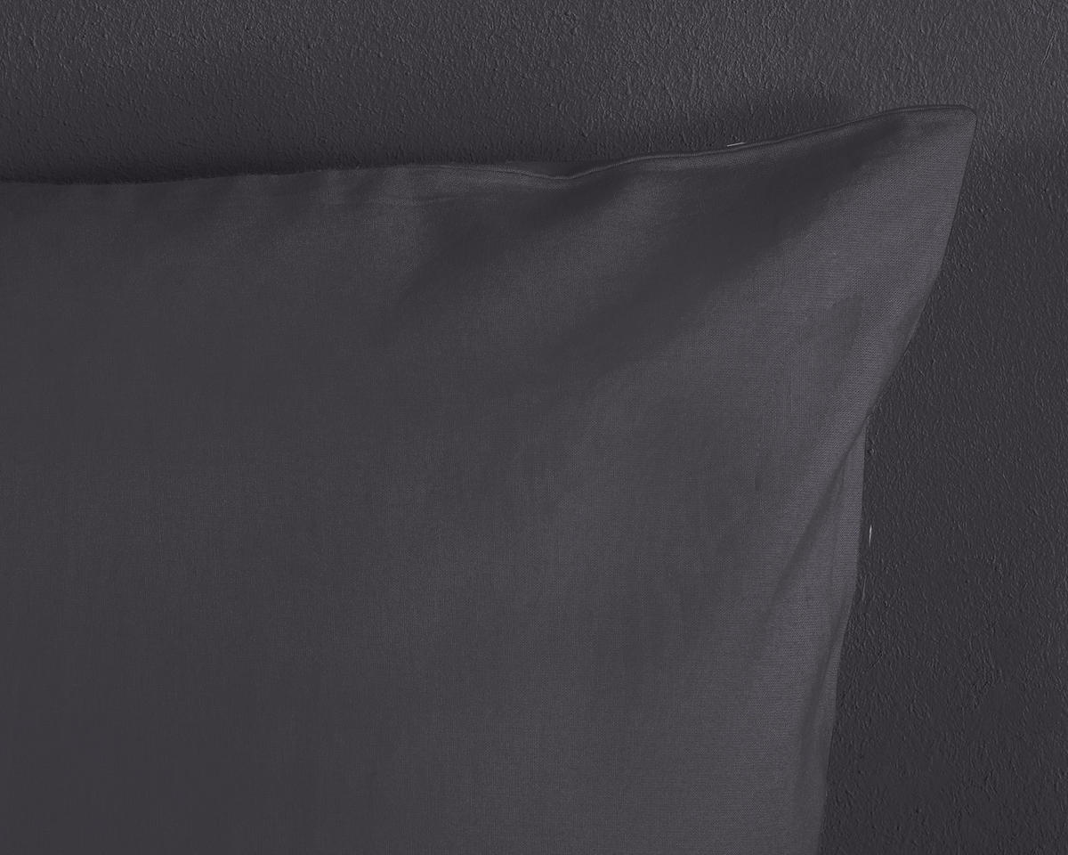 BETTWÄSCHE Uni Anthracite Renforcé 135/200 cm  - Anthrazit, Basics, Textil (135/200cm)