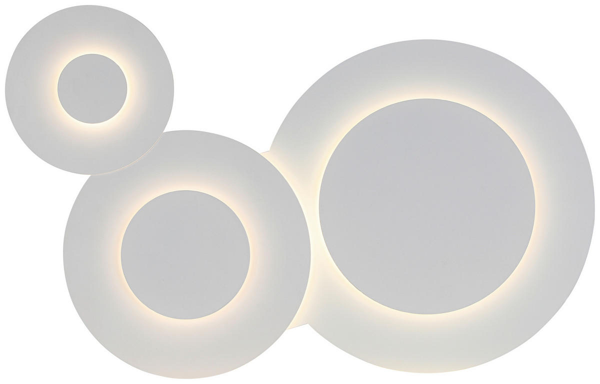 DECKENLEUCHTE    60/45/6 cm  - Weiß, Design, Kunststoff/Metall (60/45/6cm) - Collet's Monde