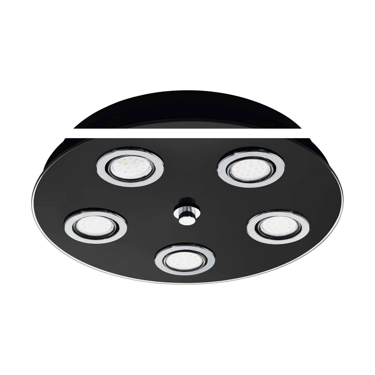 DECKENLEUCHTE 35/7,5 cm   - Schwarz, Basics, Glas/Metall (35/7,5cm) - Eglo