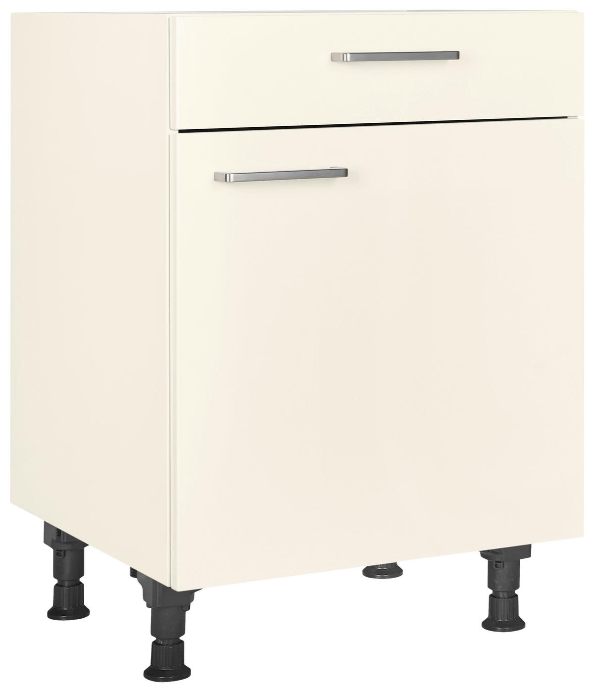 SCHUBKASTENUNTERSCHRANK 60/87/56 cm  in Magnolie  - Edelstahlfarben/Magnolie, MODERN, Holzwerkstoff/Metall (60/87/56cm) - Nobilia