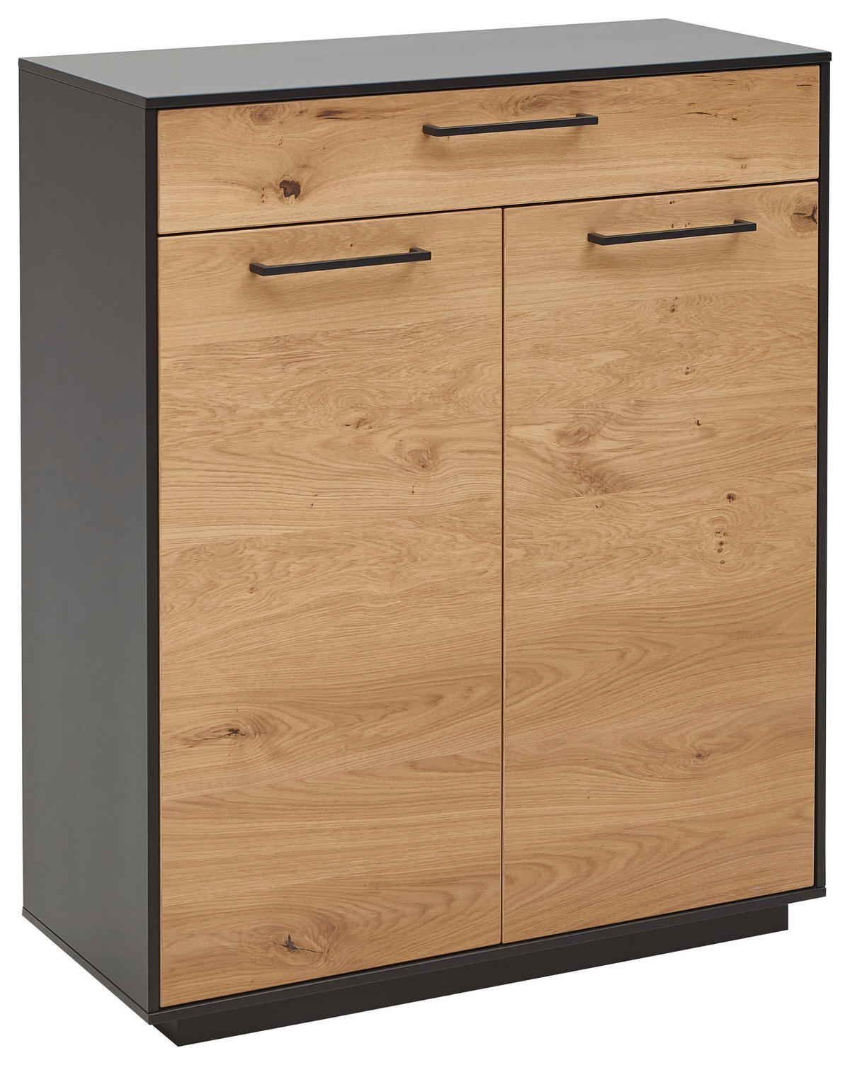 OMARA ZA ČEVLJE furnirano antracit, barve hrasta - barve hrasta/antracit, Design, kovina/leseni material (86/103/37cm) - Dieter Knoll