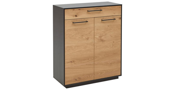 SCHUHSCHRANK  in 86/103/37 cm  - Eichefarben/Anthrazit, Design, Holz/Holzwerkstoff (86/103/37cm) - Dieter Knoll