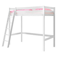 VYVÝŠENÁ POSTEĽ, 90/200 cm biela - biela, Basics, drevo (90/200cm) - MID.YOU