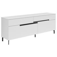 NÍZKÁ KOMODA, bílá, 171/65/42 cm - bílá/černá, Design, kov/kompozitní dřevo (171/65/42cm) - Xora