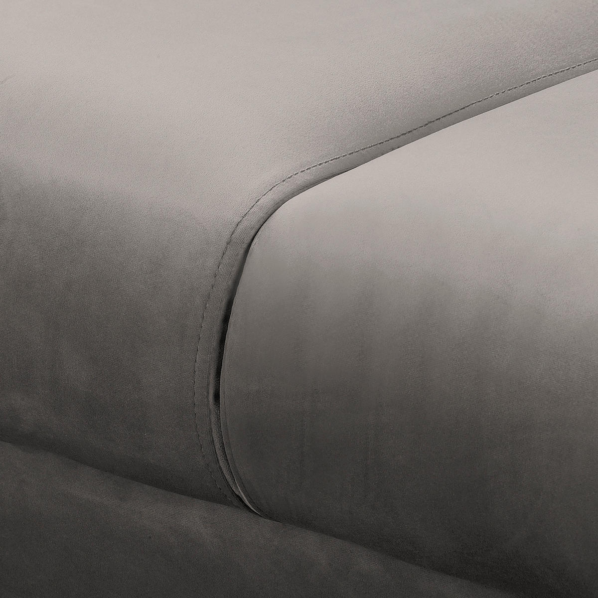 ECKSOFA in Mikrofaser Grau  150/230 cm  - Wengefarben/Grau, Design, Holz/Textil (150/230cm) - Livetastic