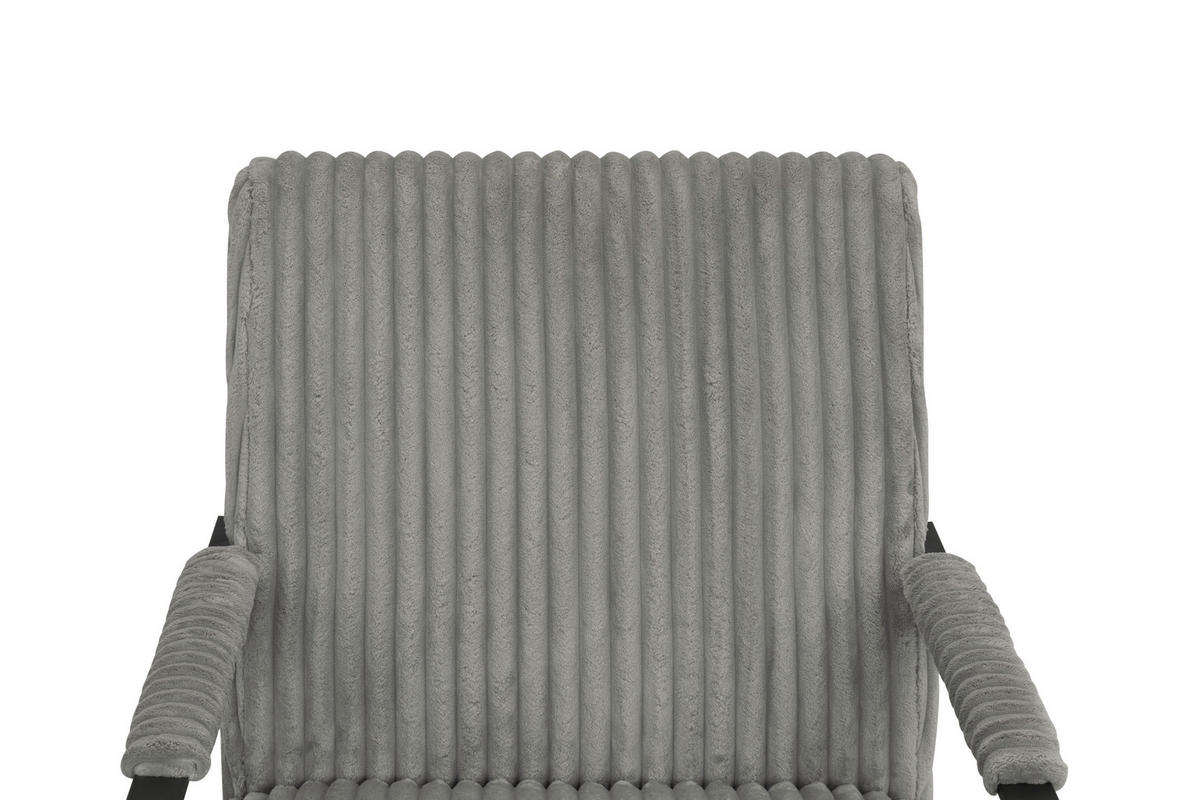 SESSEL Cord Grau    - Schwarz/Grau, MODERN, Textil/Metall (70/87/85cm) - P & B