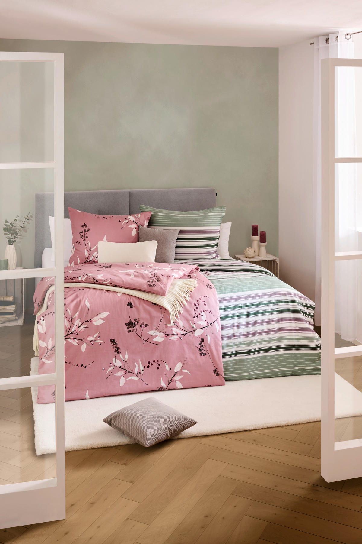 BETTWÄSCHE Satin 140/200 cm  - Rosa, KONVENTIONELL, Textil (140/200cm) - Esposa