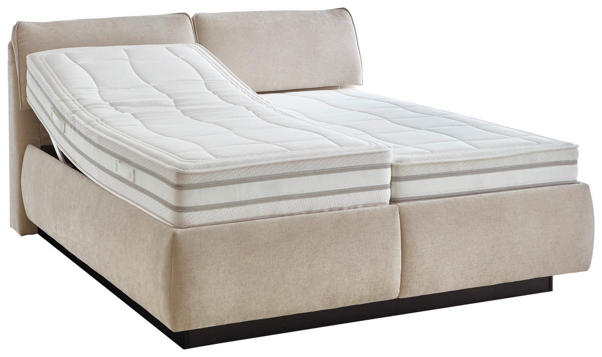 ČALOUNĚNÁ POSTEL, 180/200 cm, přírodní barvy - bílá/černá, Konvenční, dřevo/kompozitní dřevo (180/200cm) - Beldomo - Sleep