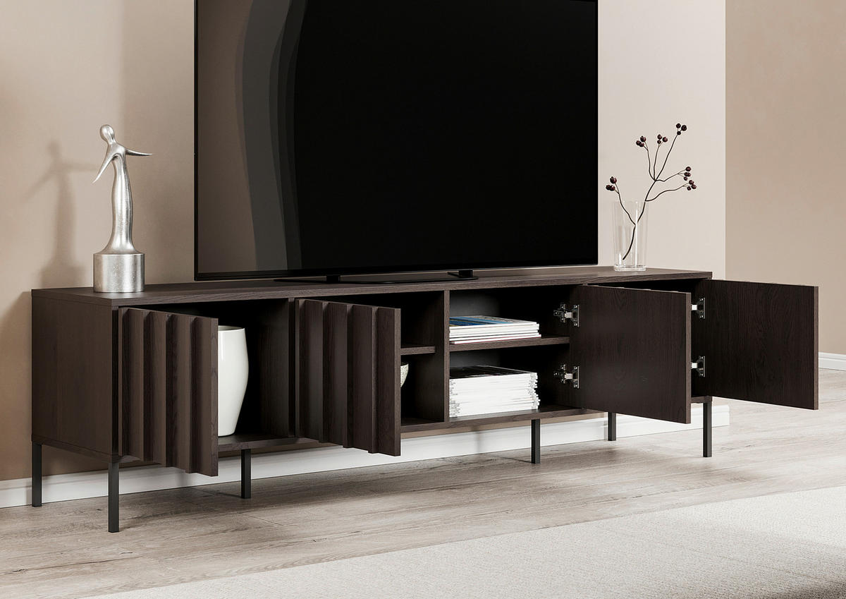 LOWBOARD  180/50/40 cm   - Wengefarben, Design, Holz (180/50/40cm) - MID.YOU