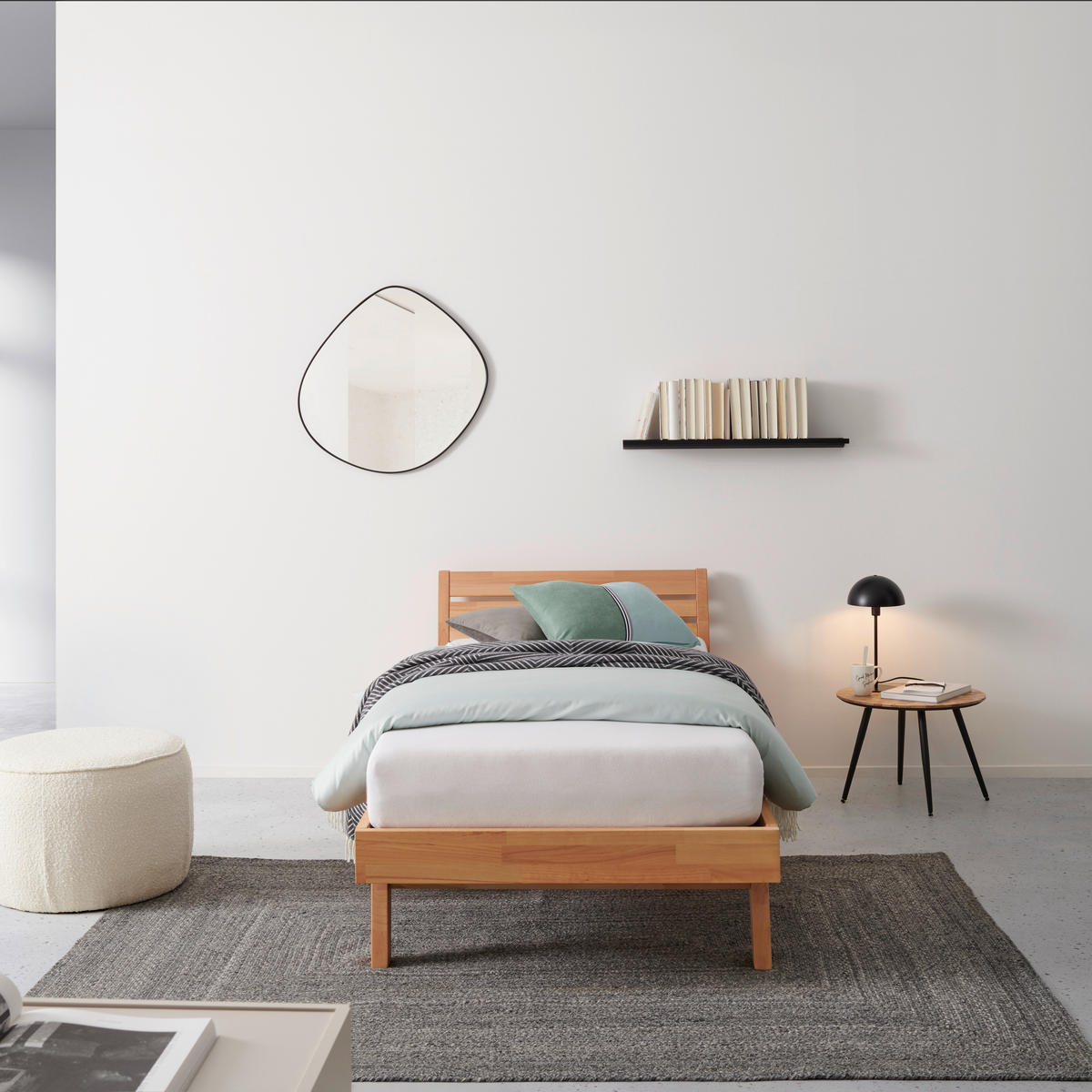 LIT 90/200 cm  in Kernbuche   - Kernbuche, Modern, Holz (90/200cm) - MID.YOU
