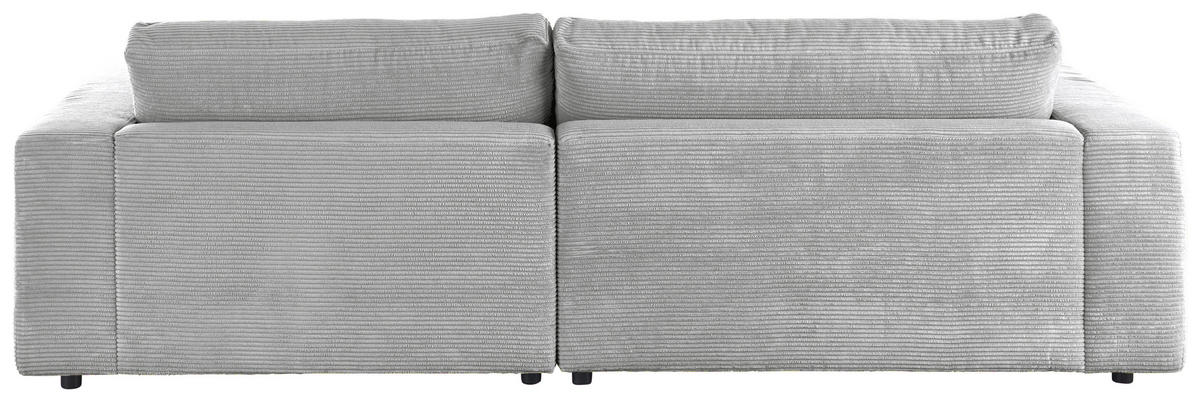 ECKSOFA in Cord Grau  - Schwarz/Grau, Design, Kunststoff/Textil (270/190cm) - Lomoco