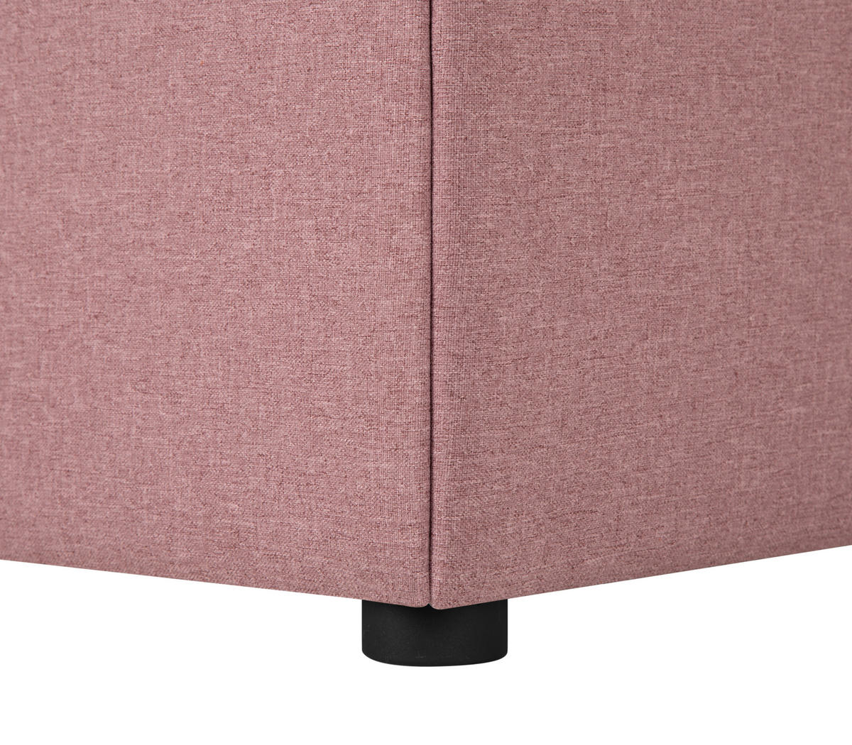 BOXSPRINGBETT 90/200 cm  in Altrosa  - Schwarz/Altrosa, Design, Kunststoff/Textil (90/200cm) - Welnova