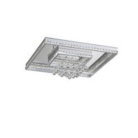 STROPNA LED-SVETILKA   51,5 W/3000 lm/3000 - 6000 K// - barve niklja, Konvencionalno, kovina/umetna masa (56,5/56,5/21cm) - Wofi