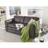 SCHLAFSOFA Lederlook Anthrazit - Anthrazit/Dunkelbraun, Design, Kunststoff/Textil (157/76/93cm) - CARRYHOME