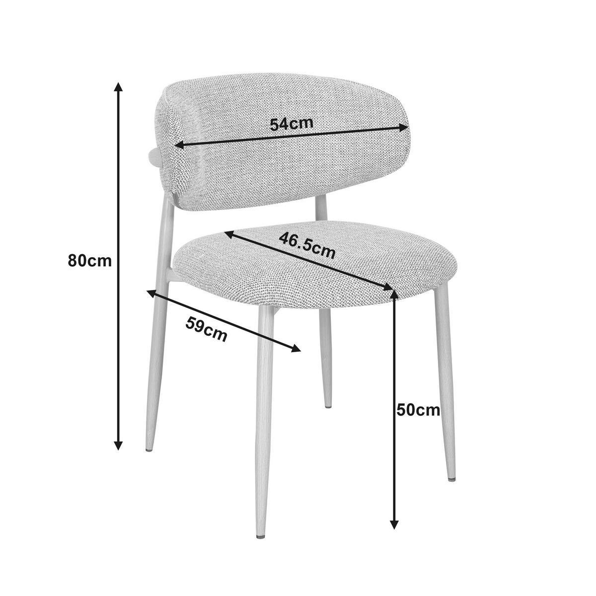 STUHL   Webstoff  Braun, Eichefarben  - Eichefarben/Braun, Design, Textil/Metall (54/80/59cm) - Novel