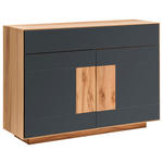 SIDEBOARD  120/87/40 cm 1 Schublade(n)  - Anthrazit/Buchefarben, MODERN, Glas/Holz (120/87/40cm) - Linea Natura