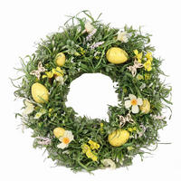 FRÜHLINGSKRANZ  - Gelb/Grün, LIFESTYLE, Naturmaterialien/Kunststoff (34cm)