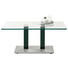COUCHTISCH in Metall, Glas 110/70/46-65 cm - Edelstahlfarben/Grün, Design, Glas/Kunststoff (110/70/46-65cm) COUCHTISCH in Metall, Glas 110/70/46-65 cm - Edelstahlfarben/Grün, Design, Glas/Kunststoff (110/70/46-65cm)