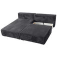 ECKSOFA Schwarz Cord  - Schwarz, MODERN, Holz/Textil (145/210cm) - Carryhome