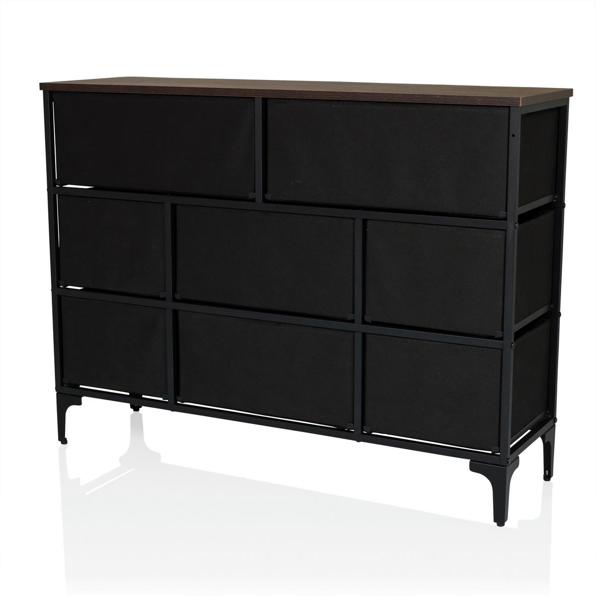 KOMMODE  in  - Multicolor/Schwarz, MODERN, Holzwerkstoff/Textil (102,5/77,5/30cm) - MID.YOU