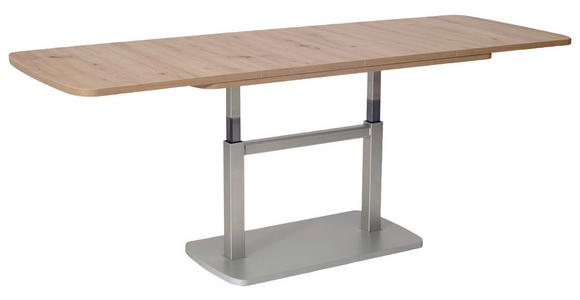 COUCHTISCH in Holzwerkstoff 110/63/53 cm  - Eichefarben/Silberfarben, KONVENTIONELL, Holzwerkstoff (110/63/53cm) - Venda