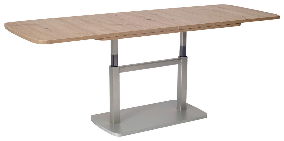 COUCHTISCH in Holzwerkstoff 110/63/53 cm  - Eichefarben/Silberfarben, Konventionell, Holzwerkstoff (110/63/53cm) - Venda