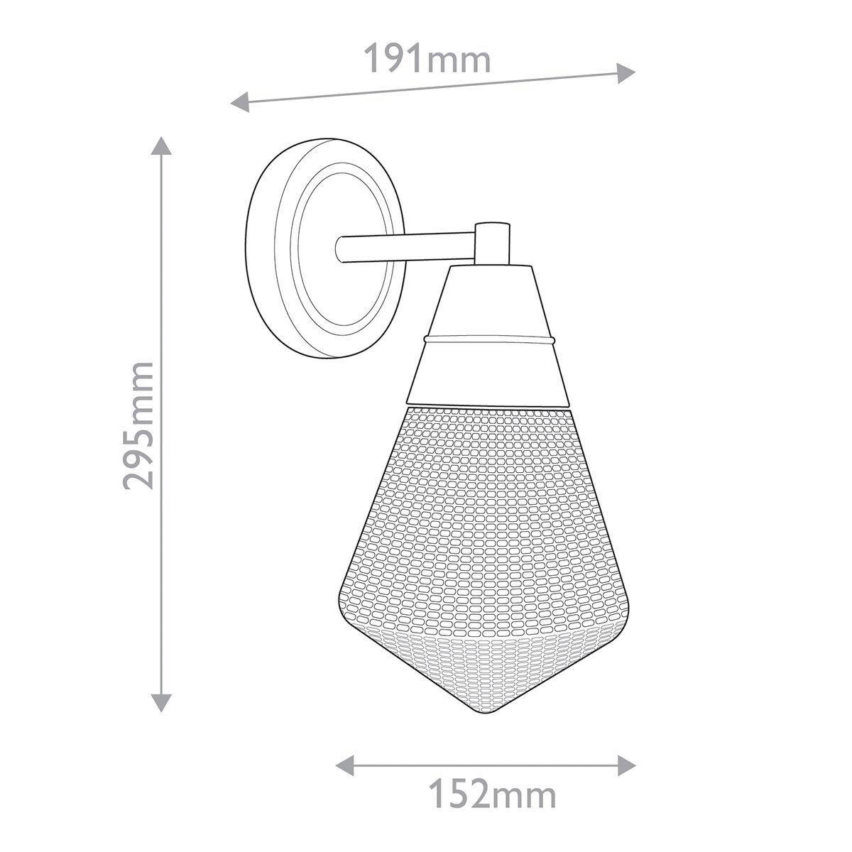 WANDLEUCHTE   - Bronzefarben, KONVENTIONELL, Glas/Metall (29,5/15,2/19,1cm) - Elstead Lighting