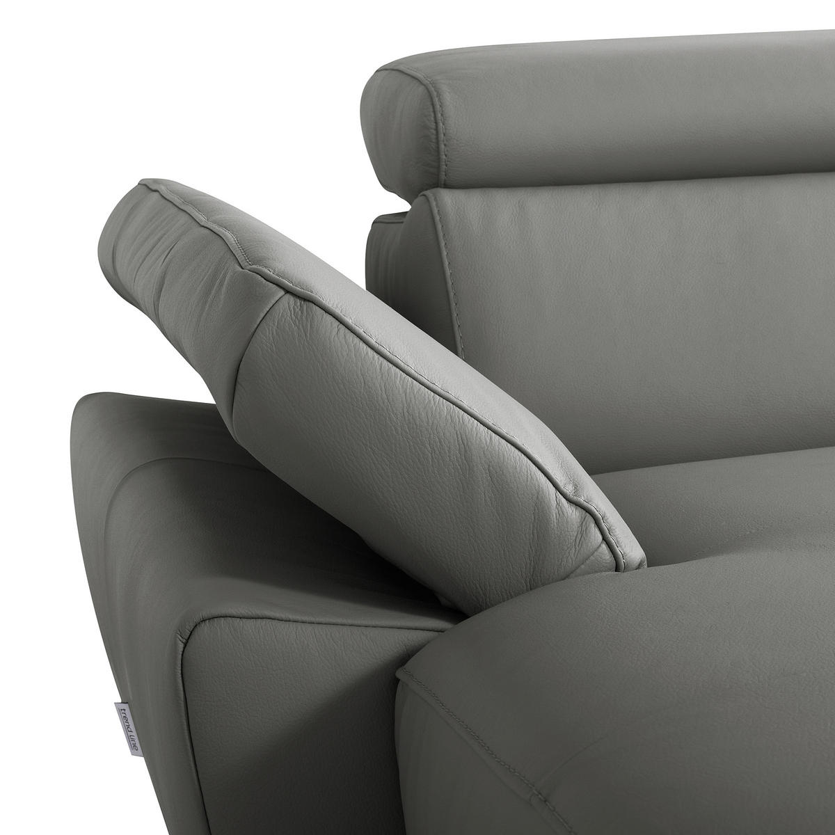ECKSOFA  in Lederlook Echtleder Anthrazit  179/252 cm  - Anthrazit/Schwarz, Design, Leder/Textil (179/252cm) - Livetastic