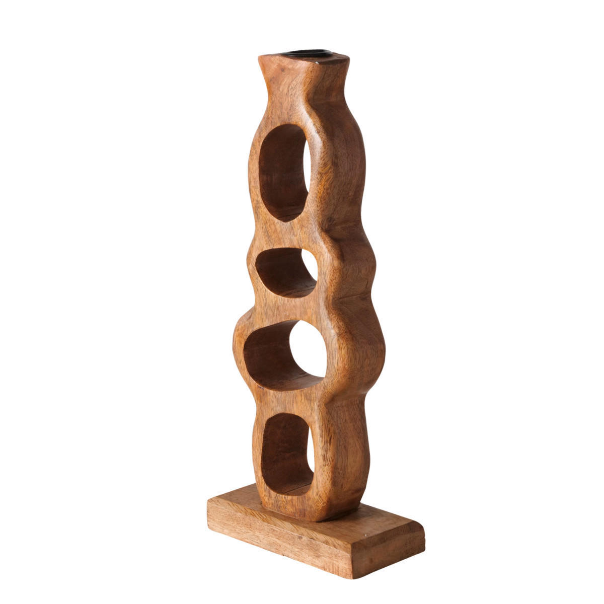 STOJAN NA SVIEČKU  drevo - prírodná farba, Design, drevo (12/6/30cm)